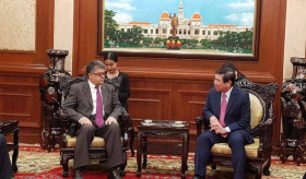 Meeting between the Ambassador of the Republic of Armenia to the Socialist Republic of Vietnam Vahram Kazhoyan and the Chairman of the Ho Chi Minh City People's Committee Nguyen Thanh Phong.