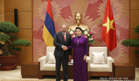 Meeting of H.E. Mr. Nikol PASHINYAN, Prime Minister of the Republic of Armenia  with H.E. Mrs. Nguyen Thi Kim Ngân Speaker of the National Assembly of the Socialist Republic of Vietnam.