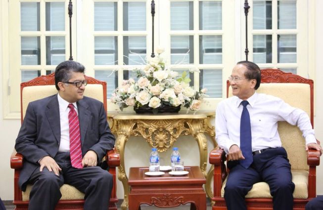 Meeting between the Ambassador of the Republic of Armenia to the Socialist Republic of Vietnam Vahram Kazhoyan and the President of the Vietnam-Armenia Friendship Association (VAFA) Nguyen Van Thuan and the members of the Association