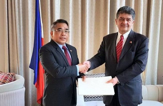 Official ceremony of the presentation of the Letters of Credence of H.E. Mr. Vahram Kazhoyan, Ambassador Extraordinary and Plenipotentiary of the Republic of Armenia to the Republic of the Philippines (with residence in Hanoi)