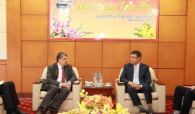 Meeting of the Ambassador Vahram Kazhoyan with the Chairman of Vietnam Aviation Business Association and Vietnam Air Traffic Management Corporation Pham Viet Dung.