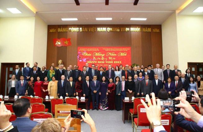 Participation of the Ambassador of the Republic of Armenia to the Socialist Republic of Vietnam Vahram Kazhoyan in the event on the occasion of the New Year organized by Vietnam Union of Friendship Organizations (VUFO)