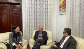 Ambassador Vahram Kazhoyan's meeting with the President of Giving it Back to Kids NGO Robert Kalatschan.