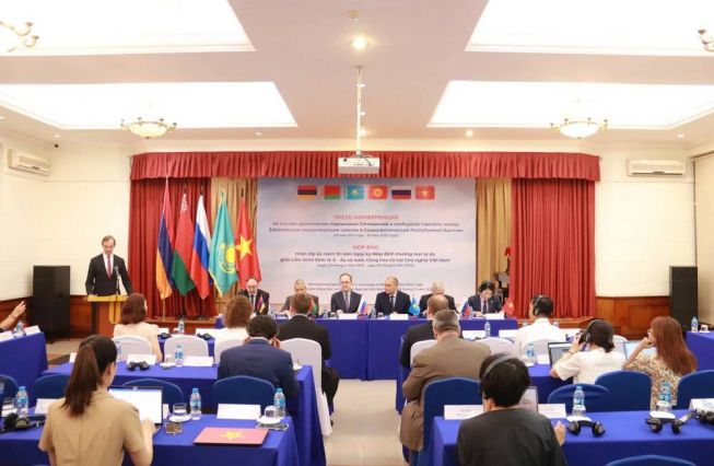 Armenian Ambassador Participated in the Press Conference Dedicated to the 10th Anniversary of the EAEU–Viet Nam Free Trade Agreement